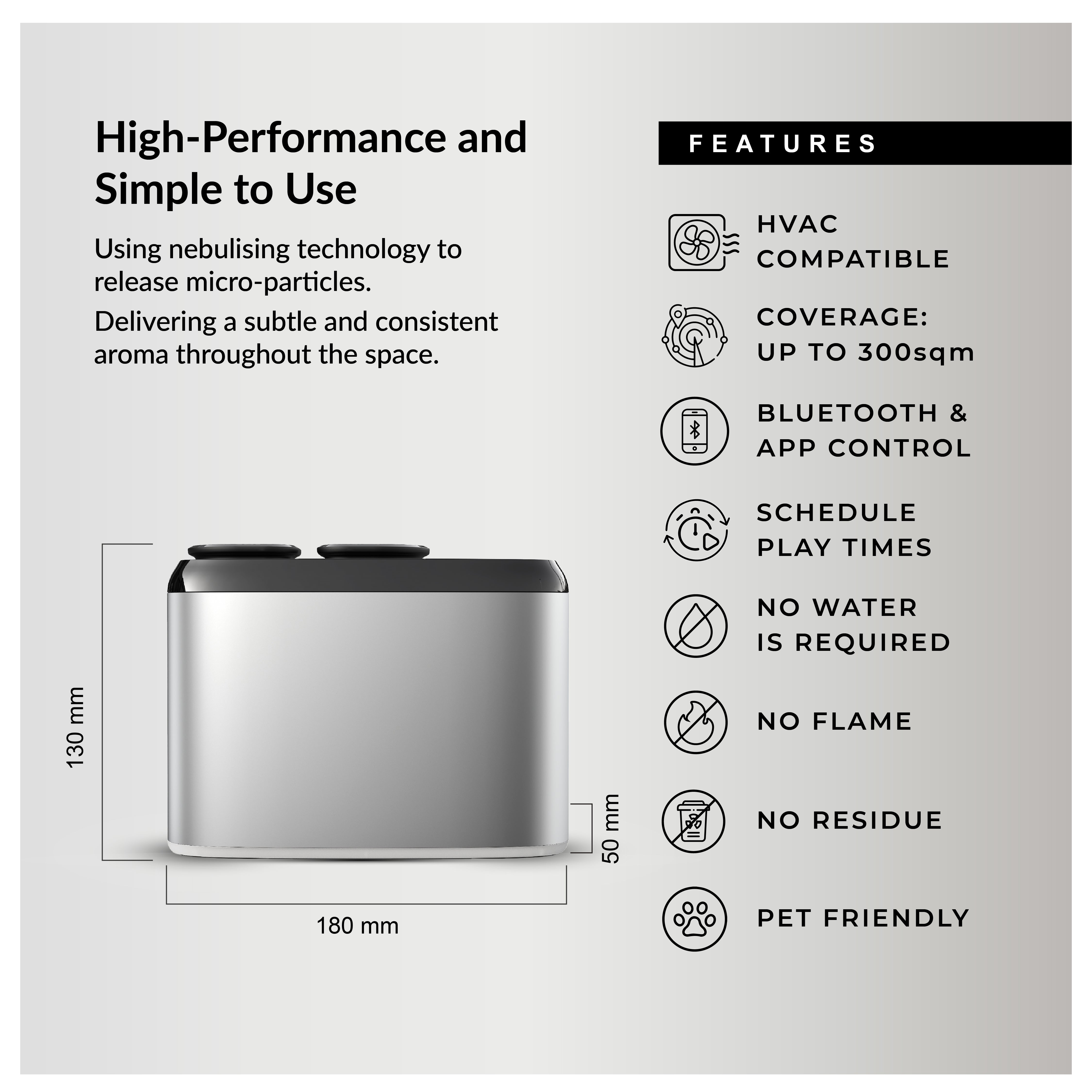 Dual Head Diffuser - Silver